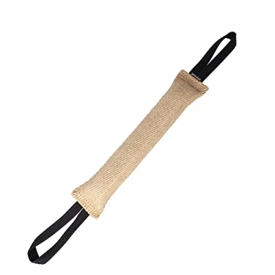 Image de Dingo Gear Jouet à Mordre avec 2 poignées renforcées pour Dressage et Amusement du Chien en Jute 40 x 6 cm