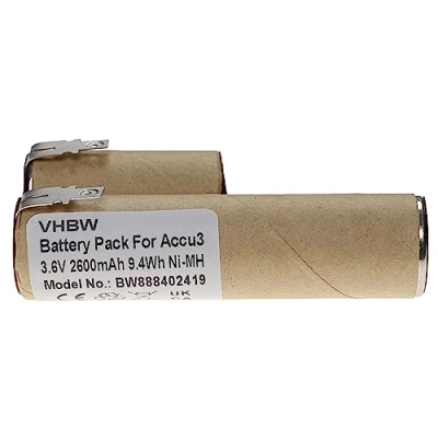 Image de vhbw Batterie Remplacement pour Gardena Accu3 sécateur, Taille haie, cisaille électrique (2600mAh, 3,6V, NiMH)