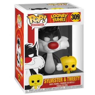 Image de Funko Pop! Animation Looney Tunes Sylvester Cat &amp; Tweety Grosminet les Figurine en Vinyle à Collectionner Idée de Cadeau Produits Officiels Jouets pour Enfants et Adultes