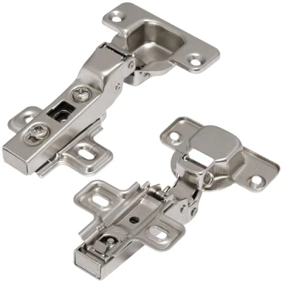 Image de AERZETIX C41041 lot de 4 Charnière invisible clipsable pour portes meuble à demi recouvrement/en semi applique permettent une ouverture 110 montage 35 mm