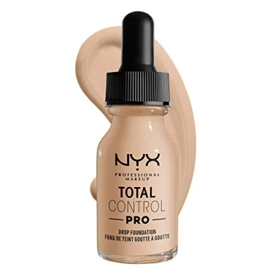 Image de NYX Professional Makeup Total Control Pro Drop Fond de Teint Goutte à Goutte, Dosage Précis, Couvrance Modulable et Personnalisable, Formule Vegan, Fini Naturel, 13 ml, Teinte : Alabaster