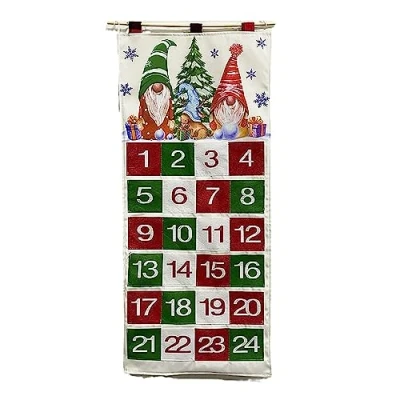 Image de Woedpez Calendrier de l&#039;Avent vide en tissu à suspendre avec 24 poches compte rebours Noël Ornements