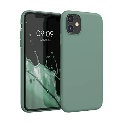 Image de kwmobile Housse Compatible avec Apple iPhone 11 Coque de téléphone Protection Souple en Silicone Vert Sapin