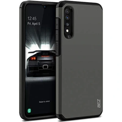 Image de BEZ® Coque Samsung A70, Housse Etui pour Galaxy A70 Antichoc Survivor Shockproof Double Protection Ultra Resistante, Gris