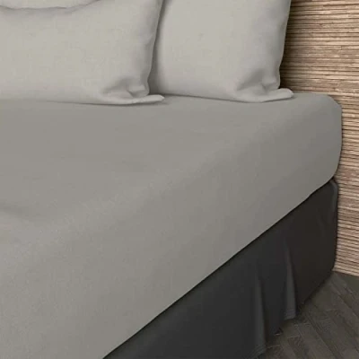 Image de Soleil d&#039;ocre, Drap Housse, Coton 57 Fils, Ecru, 180x200 cm