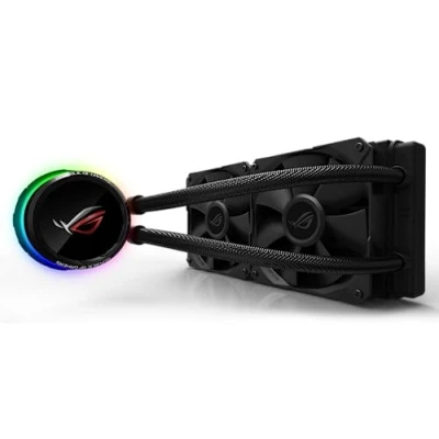 Image de ASUS ROG RYUO 240, Kit de watercooling All in One ventilateur 240 mm, interface OLED LiveDash en couleurs, Aura Sync RGB