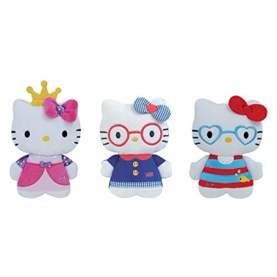 Image de JEMINI 023766 Hello Kitty Lot de 3 Peluches Câlin +/ 14 cm, 23766, Multicouleur
