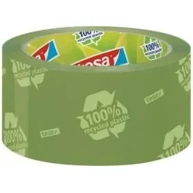 Image de Adhésif d&#039;emballage écologique TESA 66 m x 50 mm 100% recyclé Vert imprimé Mat
