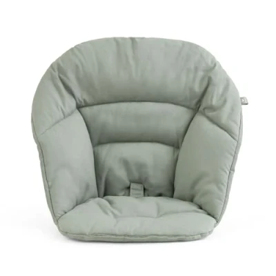 Image de Coussin Stokke Clikk, Glacier Green Compatible avec la chaise haute Clikk Pour plus de confort Fabriqué en coton organique Réversible et lavable machine Idéal 6 à 36 mois
