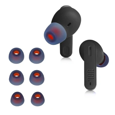 Image de kwmobile 6X Embout Compatible avec JBL Tune 230 NC TWS / T230NC Embouts de Rechange en Silicone 3 Tailles