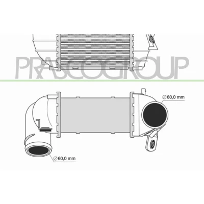 Image de PRASCO AD016N002 Intercooler VOLKSWAGEN: Golf 4, Bora Berline, Variant, SEAT: Leon I 3/5 portes, Toledo 2 Limousine, AUDI: A3 portes