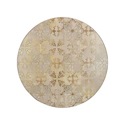 Image de Creative Tops C000278 Lot de 4 Sets Table avec Envers en liège Motif Impression Or Gris/doré 29 cm