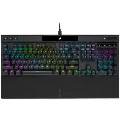 Image de Corsair K70 Pro RGB USB C Clavier Gaming Optique Mécanique Switchs Linéaires OPX, Touches à Double Injection PBT, Taux d’Interrogation de 8.000 Hz FR Disposition, AZERTY Noir