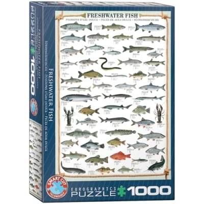 Image de EuroGraphics Freshwater Fish Poisson Puzzle, 6000 0312, Coloris Assortis, 48 x 68 cm