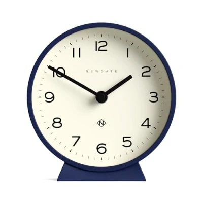 Image de NEWGATE® M Horloge de cheminée silencieuse &#039;Pas Tic&#039; Une Moderne Petite Horloges Cadran Minimaliste (Bleu Minuit)