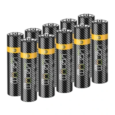 Image de Venom Lot de 10 Piles AAA Rechargeables NiMH 500 mAh 1,2 V Noir