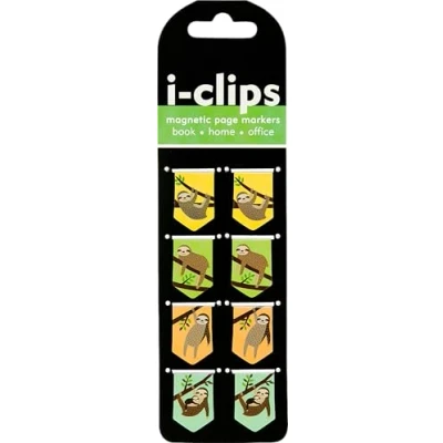 Image de Sloths I clips Magnetic Page Markers: Set of 8 Bookmarks