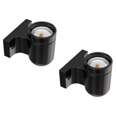 Image de ledscom.de 2 pièces Applique FEL, porcelaine, noir brillant, carrée, 1x E27 max. 300W