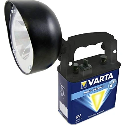 Image de VARTA lampe de Travail LED 4 Watt incl. pile alcaline, Work Light BL40, torche réglable, chantier, lumière à main avec 2 modes d&#039;éclairage, d&#039;atelier, bandoulière