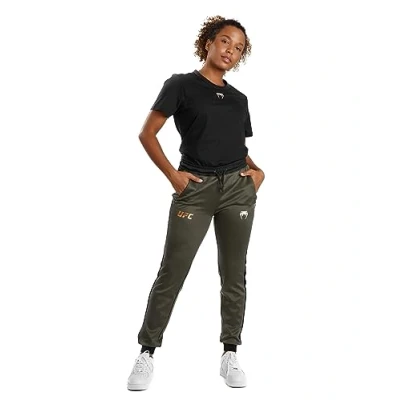 Image de Venum, UFC Adrenaline by Venum Fight Week Femme Pantalonalon de jogging performance, Femme, XL, Khaki/Bronze