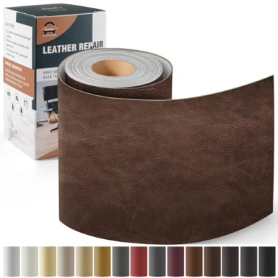 Image de Simili Cuir Autocollant, 10 x 160cm Patch de réparation en Auto adhésif, Kit pour Sièges D&#039;auto, Canapés, Bateau, Chaises Nouveau Café