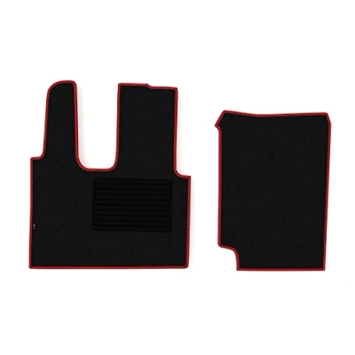 Image de F CORE Tapis de Sol (conducteur + Passager) Camion compatibilité pour Mercedes ACTROS MP 4 01.11 01.19 Cabine Large Rouge