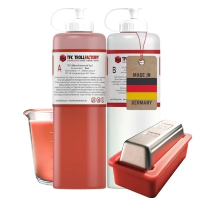 Image de TFC Caoutchouc de Silicone type 3 I duplication semi dur Fonte d&#039;étain au plomb Résistant à la chaleur 500 g (2 x 250 g)