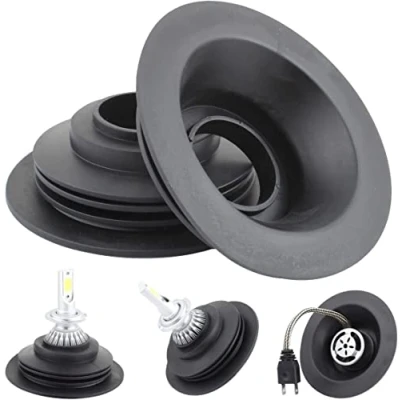 Image de TOMALL Couvercle antipoussière de joint en caoutchouc PVC pour le kit conversion Phare LED (diamètre trou 32mm) imperméable C6 C6F