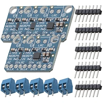 Image de AZDelivery 5 x MAX98357A Amplificateur mono I2S 3W de classe D Module breakout d&#039;amplification sans filtre décodage DAC Carte audio à large champ d&#039;application, e book inclus