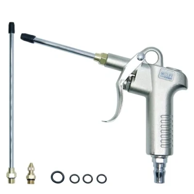 Image de CCLIFE Pistolet à air comprimé 1/4&quot; de soufflage haute pression gonflage pneumatique Outil nettoyage pour processus industriel avec 3 buses 10 bar