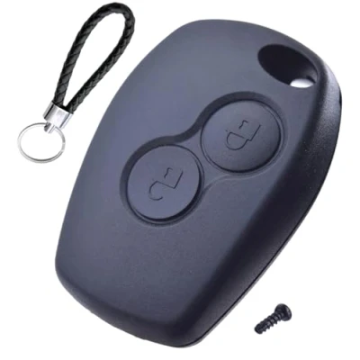 Image de ANGOFIZ Coque Clé Télécommande Compatible avec Renault Clio 3, Master Kangoo 2, Twingo Wind, Trafic Modus pour cle 3 2 Boutons
