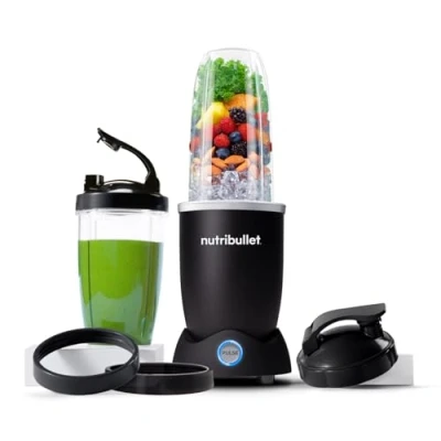 Image de Nutribullet Pro 1200, Blender électrique, Broyeur, Smoothie Blender, multifonctions, puissance 1200w, verres 700ml et 900ml, noir, NB120MB