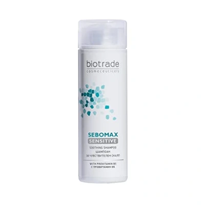 Image de Biotrade Sebomax sensibles Shampooing 200 ml, SLS et Sles gratuit, Apaise les démangeaisons irritations du cuir chevelu, convient pour un usage quotidien
