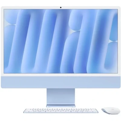 Image de iMac M4 24&#039; (2024) 256 Go SSD 16 RAM 10 cœurs Apple GPU Mac OS Sonoma, Bleu Neuf