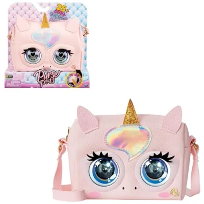 Image de Purse Pets LICORNE COMPAGNON Interactif FORMAT SAC A MAIN Animal Qui Cligne Des Yeux Avec Effets Sonores et Différents Modes De Jeu 6062241 Jouet Enfant 5 Ans +