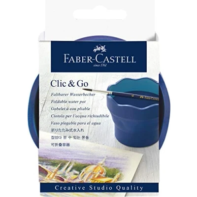 Image de Faber Castell 181540 Gobelet d&#039;Eau Clic&amp;Go Bleu