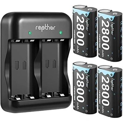 Image de Batterie rechargeable et chargeur pour Xbox One 2800 mAh manette sans fil One/Xbox S/Xbox X/Xbox Elite/Xbox Series S/X (4 batteries + 1 chargeur)
