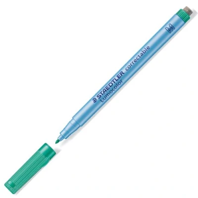 Image de Staedtler Lumocolor Correctable 305 Feutre Non Permanent Effaçable À Sec Pointe Moyenne 1Mm Vert