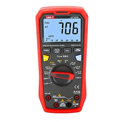 Image de UNI T UT161D True RMS Multimètre numérique, 1000 V AC/DC, 10 A 20 A, 10/220 MHz
