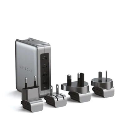 Image de SATECHI Chargeur de Voyage GaN, USB C GaN 145W avec 4 Ports, 2X PD 3.1 et 3.0, Station Charge Rapide pour Apple, Windows, Chrome la Plupart des Appareils