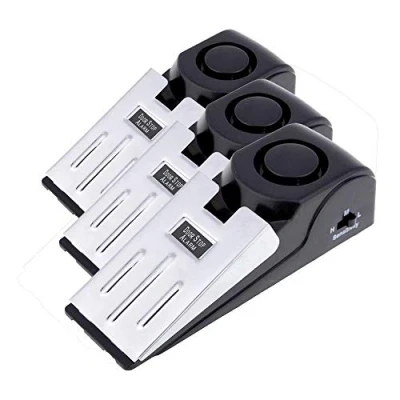Image de Mengshen 3 Pack Safety Wedge Arrêt de porte d&#039;alarme Blocage Voyage Alerte sécurité domestique 120db (pack 3) MS M68