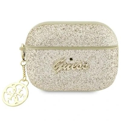 Image de Guess GUAP2GLGSHD Coque pour AirPods Pro 2 Doré Paillettes Flake 4G Charm