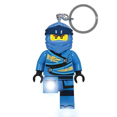 Image de Porte clés Lumineux Lego Ninjago Legacy Jay Figurine de 76 mm Hauteur (KE148H) 2 Piles CR2025 incluses