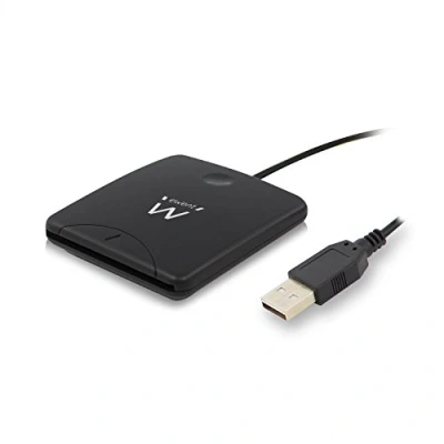 Image de Ewent EW1052 lecteur de cartes à puce USB 2.0 Noir Neuf
