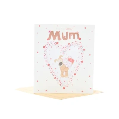 Image de Boofle Carte d&#039;anniversaire pour maman avec enveloppe Motif mignon cœur à motifs, multicolore, 737937 0 1,159 mm x 184