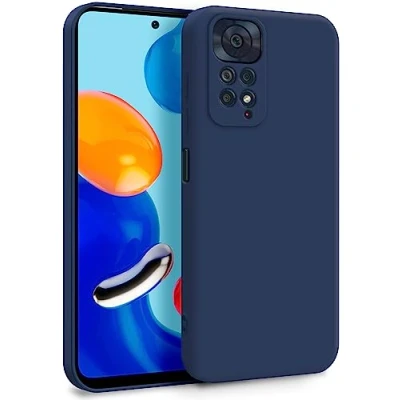 Image de MyGadget Coque pour Xiaomi Redmi Note 11 11s Case TPU Souple &amp; Soft avec Doublure Microfibre Cover Protection Extra Fine Légère Bleu Foncé