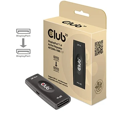 Image de Club 3D DisplayPort™ 1.4 Répéteur Actif 4K120Hz HBR3 B/B