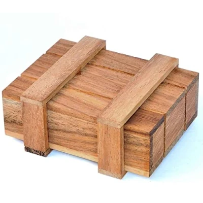 Image de Logica Jeux Art. Coffret de Pandore M Boîte Secrète Difficultè 3/6 Difficile Casse Tête en Bois Précieux Collection Leonardo da Vinci