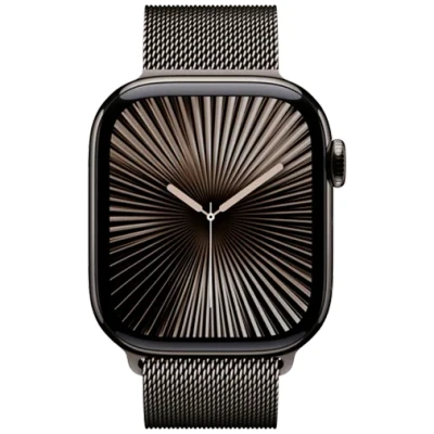 Image de Apple Watch Series 10 (2024) GPS + Cellular, Boitier Titane Ardoise de 42mm avec bracelet , Neuf