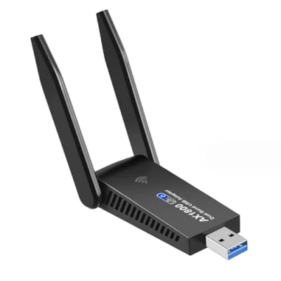Image de Wi Fi6 AX1800 Adaptateur WiFi USB 3.0 1800Mbps Carte Réseau sans Fil Clé Doubles Bandes Antennes pour Ordinateur Portable PC